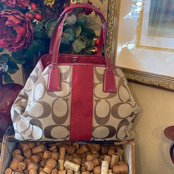 Coach Vintage Signature framed kisslock satchel - Picture 2 of 10